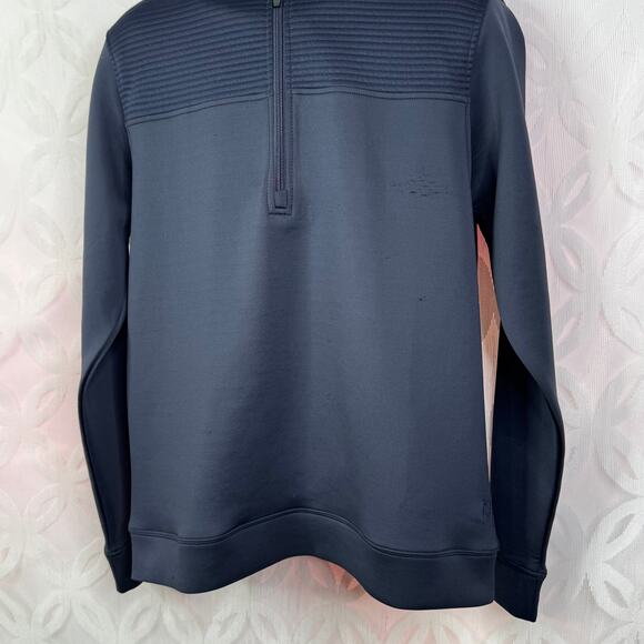 Zyia Mens Active Clubhouse Golf 1/4 Zip Navy Pullover Size M - Picture 4 of 12